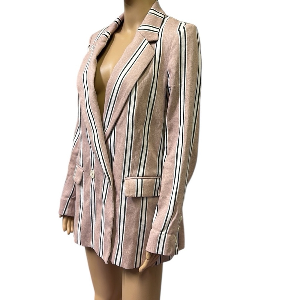 Free People Uptown Girl Oversized Blazer Jacket with Deep Pockets Pink Womens XS